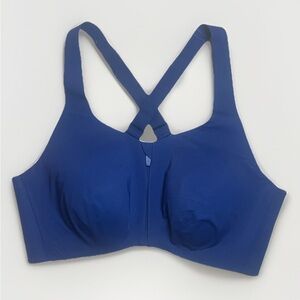 NWOT Knix Catalyst Front Zip Navy Sports Bra sz 8 (40D/DD/DDD/E)